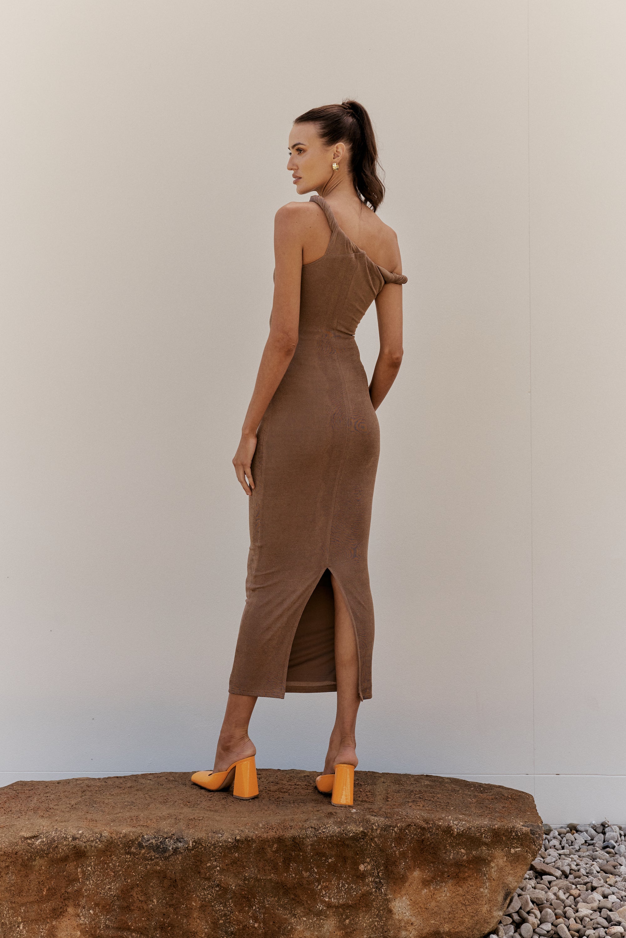 The Long Poppy Dress Taupe