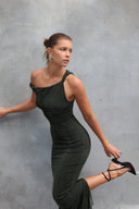 The Long Poppy Dress Green