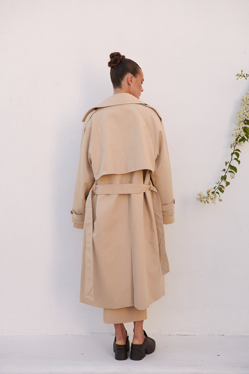 Oversized Trench Coat Camel