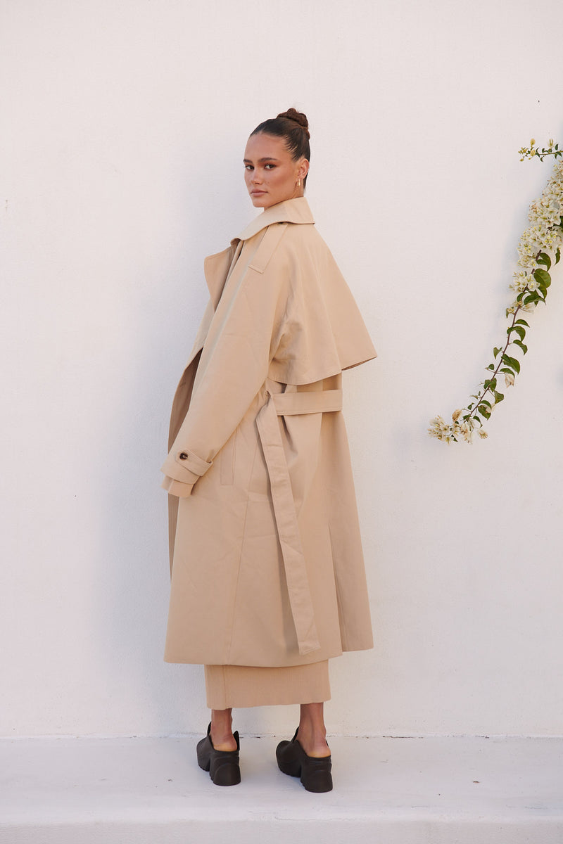 Oversized Trench Coat Camel