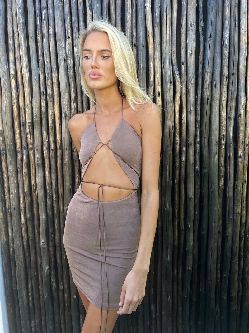 Short Florence Dress Taupe