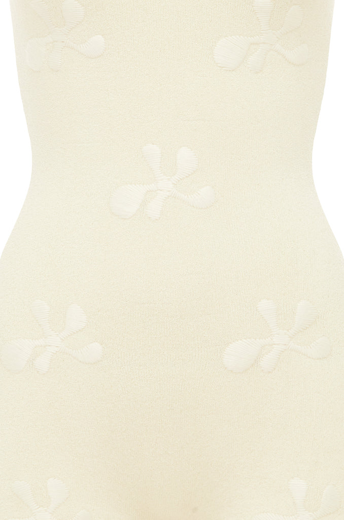 Lovey Romper Flower Print - Cream