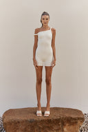 The Poppy Romper Ivory White