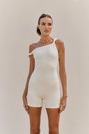 The Poppy Romper Ivory White