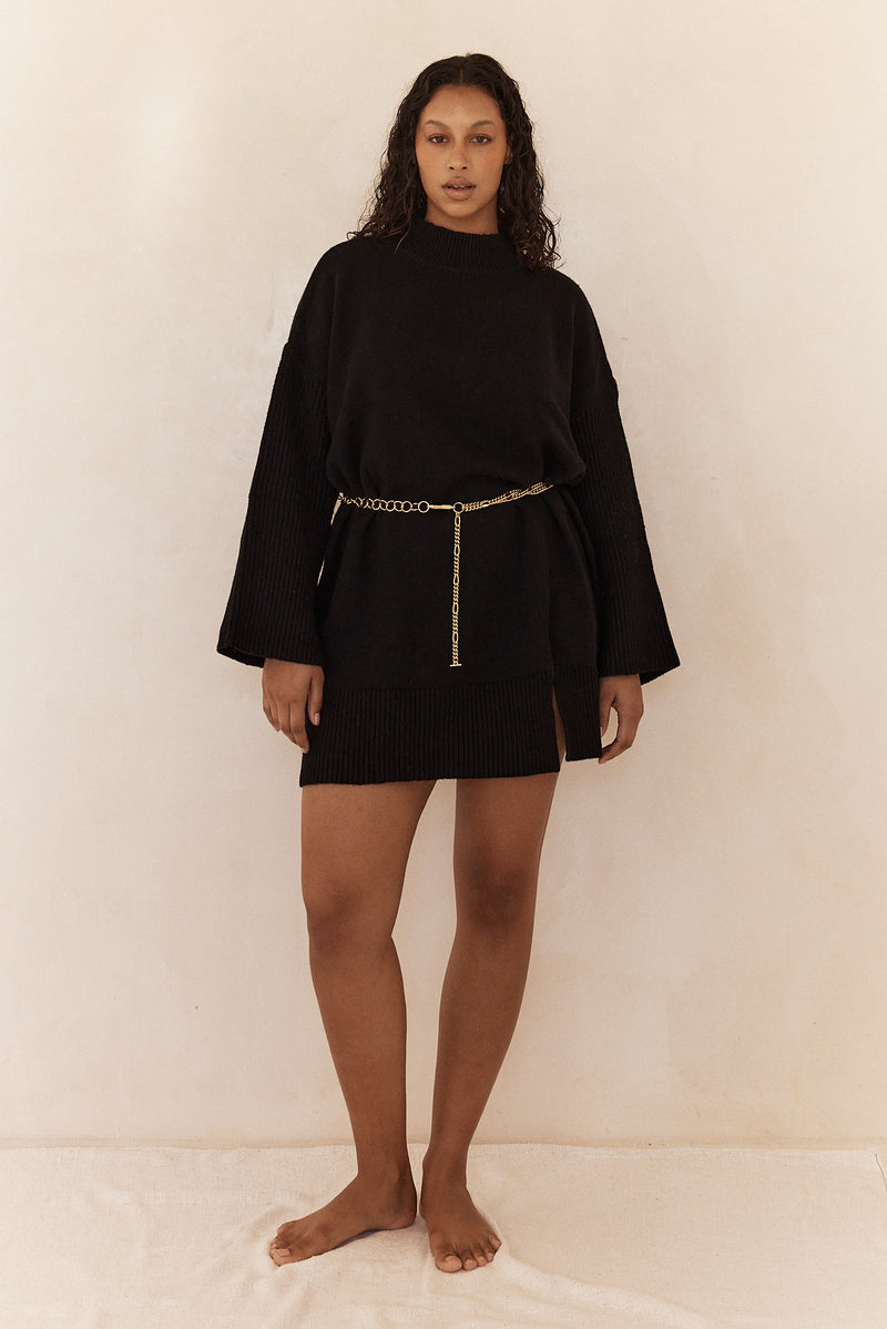 Nomma Jumper Dress Black