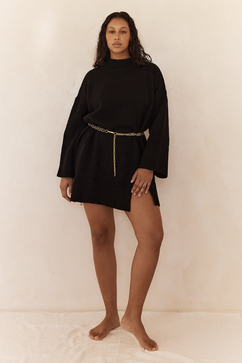 Nomma Jumper Dress Black