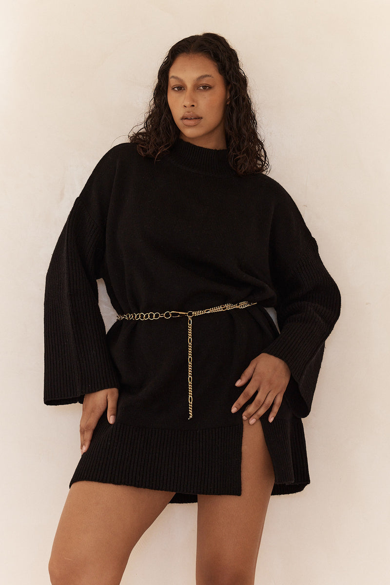Nomma Jumper Dress Black
