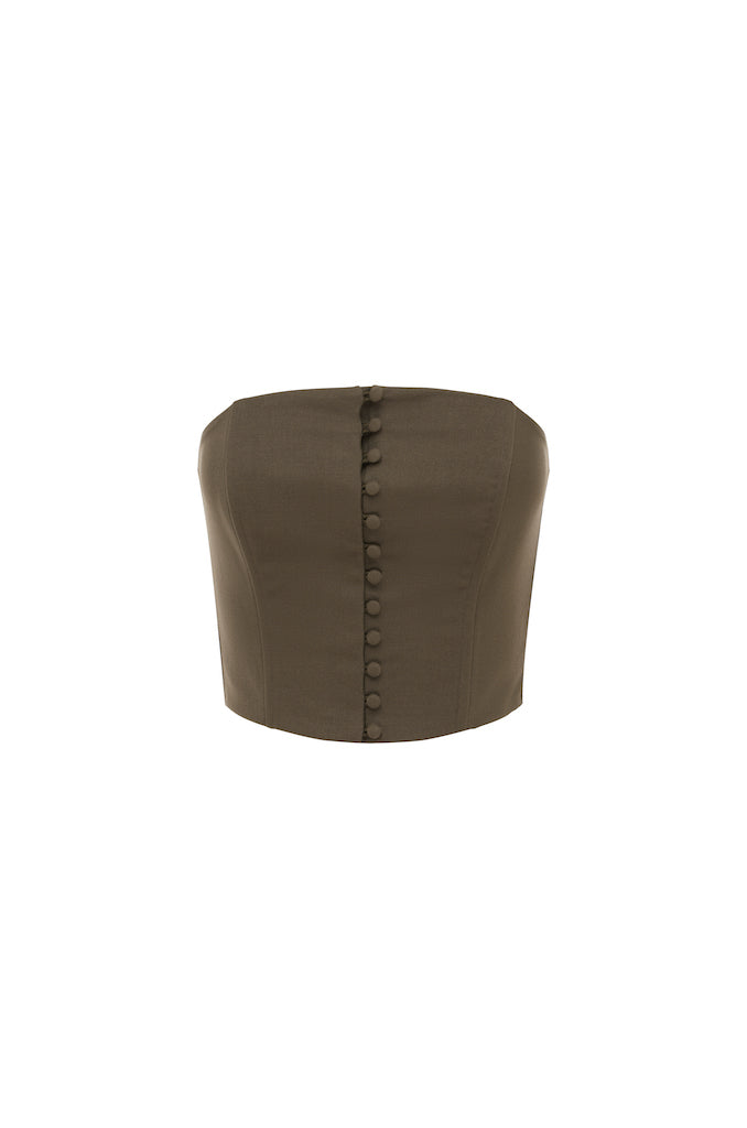 Oliver Corset Top - Chocolate